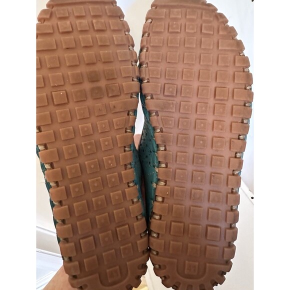 Spring Step Teal Patchwork Leather Flats EU 41 US 10 Comfort Shoes - Picture 5 of 8